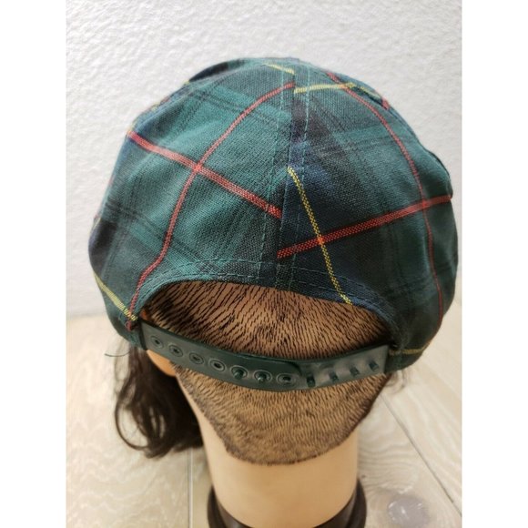 Kansas University Vintage Snapback Hat Tartan Plaid USA Made - Picture 5 of 10